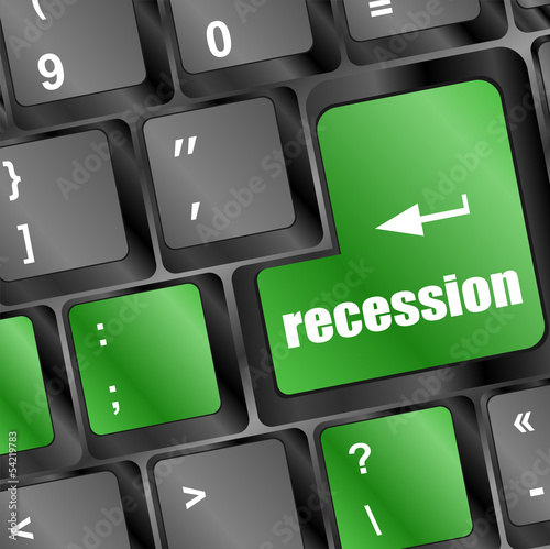 Photo: recession button on computer keyboard key recession button on computer keyboard key