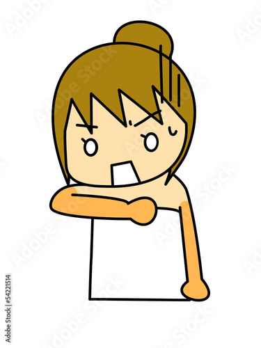 Illustration: 日焼け 女性 日焼け 女性