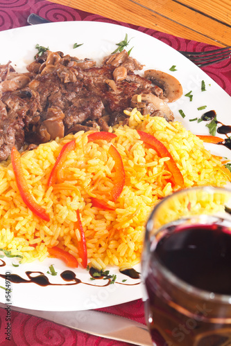 Photo: rice with meat rice with meat