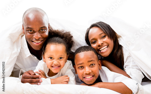 Photo: Happy family in bed Happy family in bed