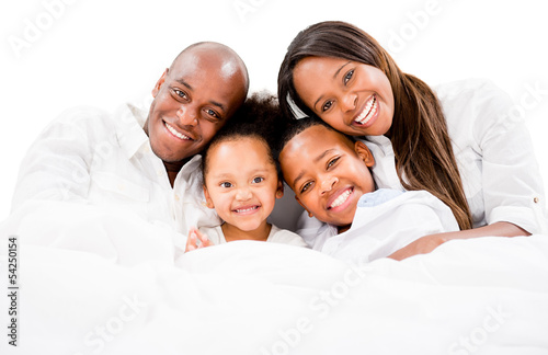 Photo: Happy family in bed Happy family in bed