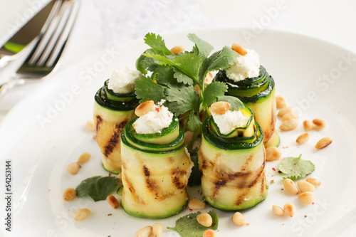 Photo: Rolls with zucchini and cheese. Rolls with zucchini and cheese.