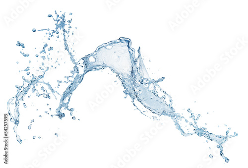 Photo: blue water splash isolated blue water splash isolated