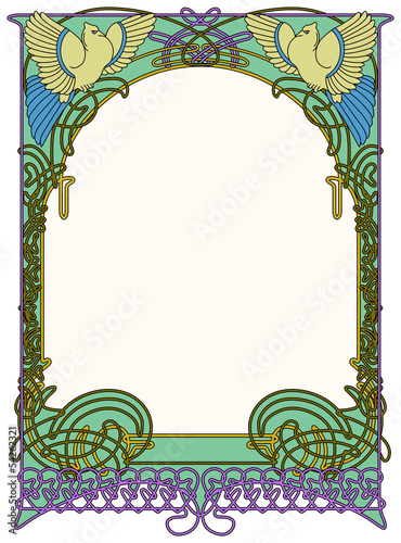 Vector: Frame of the art nouveau Frame of the art nouveau