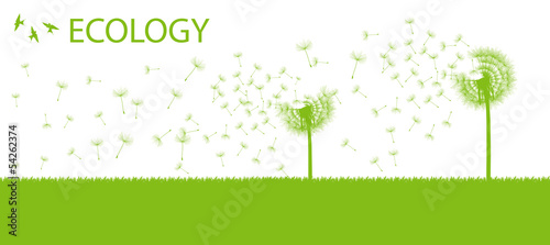 Vector: Blow dandelion vector abstract background concept Blow dandelion vector abstract background concept