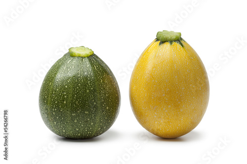 Photo: Green and yellow round zucchini Green and yellow round zucchini
