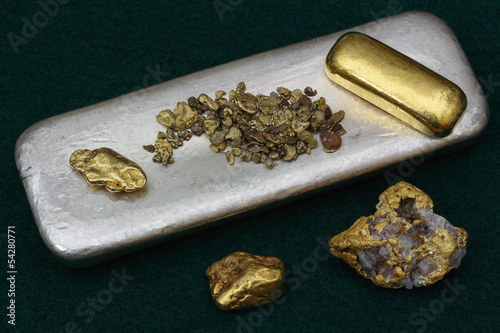 Photo: Raw Gold and Silver Bullion Raw Gold and Silver Bullion