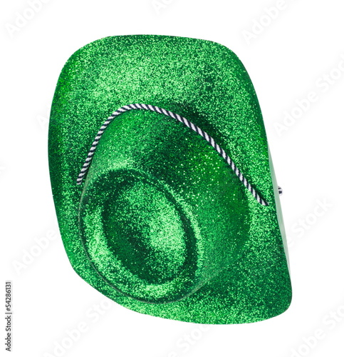 Photo: Green Carnival Hat Isolated Green Carnival Hat Isolated