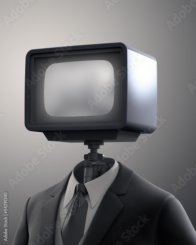 Illustration: Vintage TV set robot Vintage TV set robot