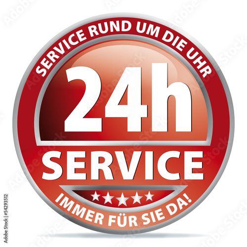 Vector: 24h-Service – Immer für Sie da! 24h-Service – Immer für Sie da!