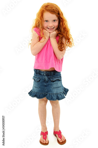 Photo: Adorable Caucasian Redhead Girl Child Surprised Expression Adorable Caucasian Redhead Girl Child Surprised Expression