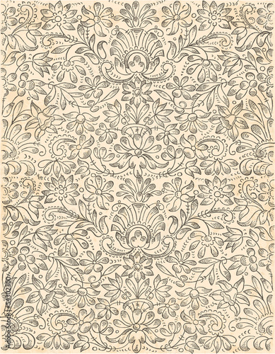 Vector: Doodle floral Pattern Doodle floral Pattern