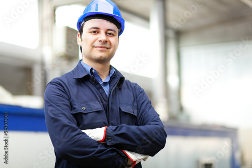 Photo: Portrait of a handsome engineer Portrait of a handsome engineer