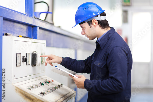 Photo: Mechanical technician at work Mechanical technician at work