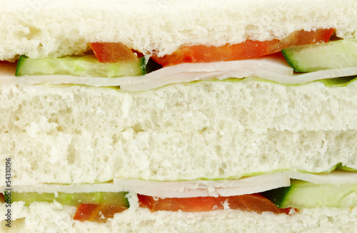Photo: Turkey bread sandwich with Vegetables Turkey bread sandwich with Vegetables