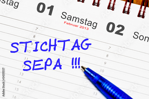 Photo: Stichtag Sepa Stichtag Sepa