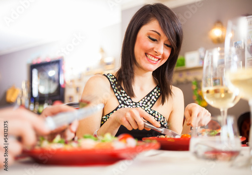 Photo: Couple having dinner Couple having dinner