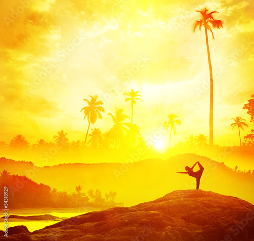 Photo: Yoga in tropical India Yoga in tropical India