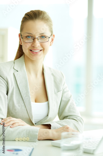 Photo: Businesswoman at workplace Businesswoman at workplace