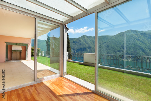 Photo: Interior apartment with garden, veranda Interior apartment with garden, veranda