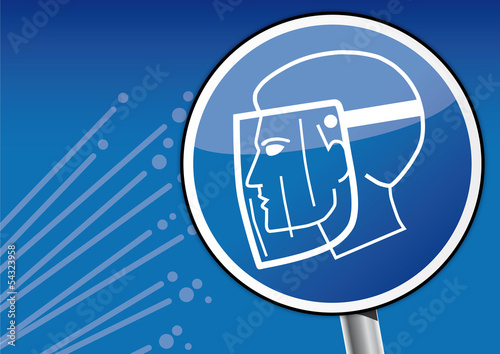 Vector: Gesichtsschutz, Schild, Augen schützen Gesichtsschutz, Schild, Augen schützen