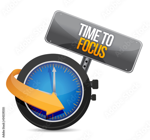 Illustration: time to focus concept illustration time to focus concept illustration