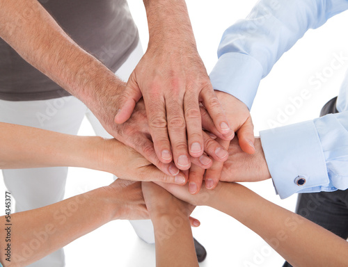 Photo: Hand Stacked Over Each Other Hand Stacked Over Each Other