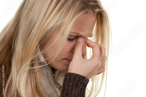 Photo: young woman with headache young woman with headache