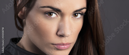 Photo: portrait of beautiful woman model portrait of beautiful woman model