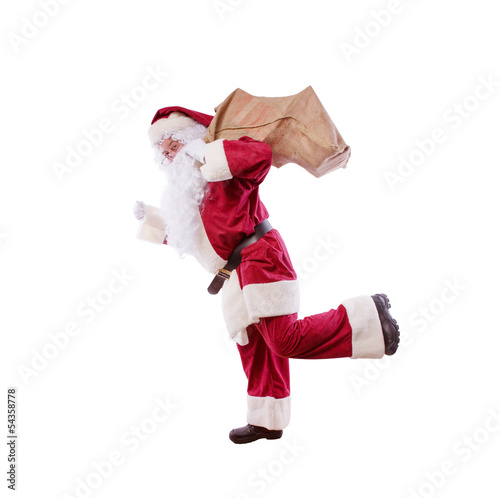Photo: santa claus is running to town santa claus is running to town