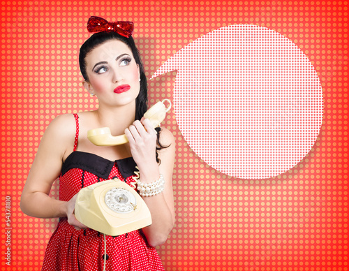 Photo: Young beautiful brunette lady chatting on phone Young beautiful brunette lady chatting on phone