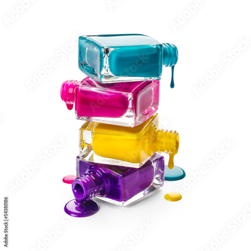 Photo: Nail polish isolated on white background Nail polish isolated on white background