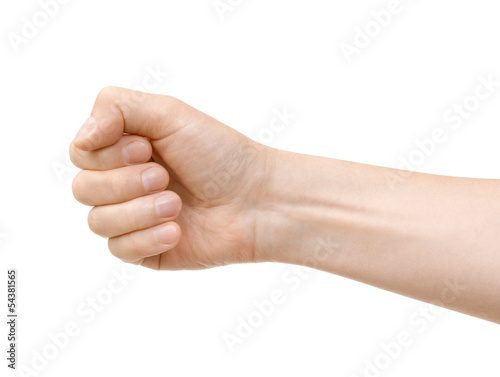 Photo: hand hold something on a white background hand hold something on a white background