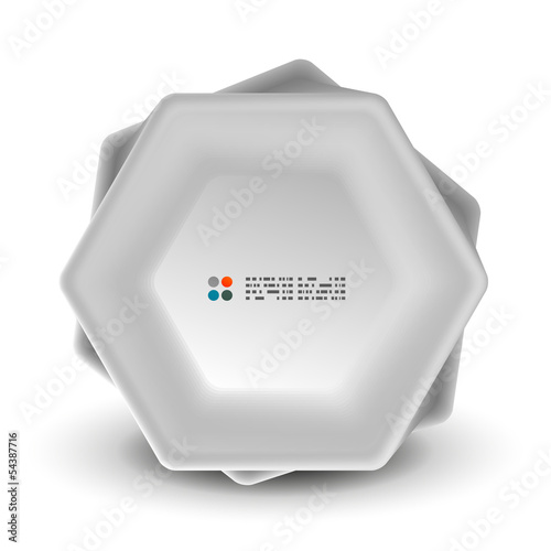 Vector: Abstract 3d geometrical shape template Abstract 3d geometrical shape template