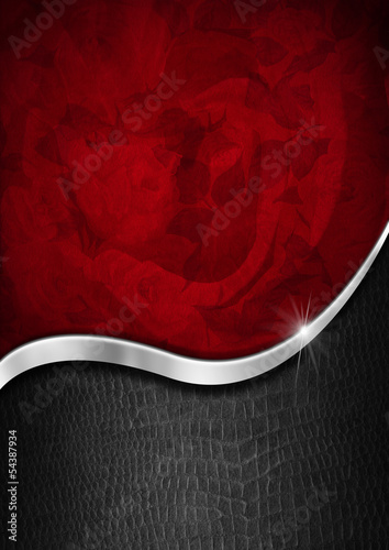 Illustration: Red Black and Metal Luxury Background Red Black and Metal Luxury Background