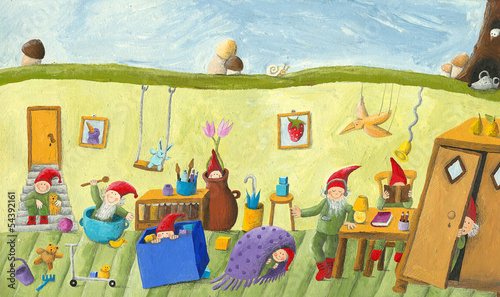 Illustration: In the dwarf's children's room In the dwarf's children's room