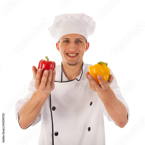 Photo: Cook with fresh paprikas Cook with fresh paprikas
