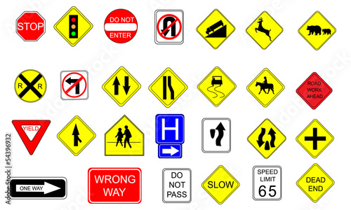 Vector: Collection of Traffic Signs Collection of Traffic Signs