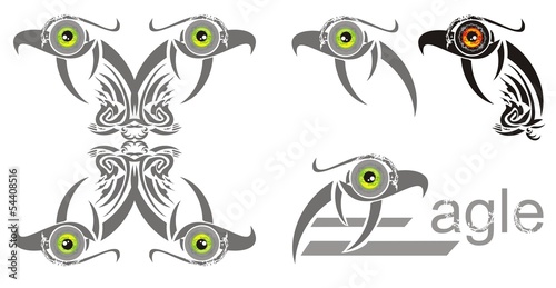 Vector: Ornate eagle symbols Ornate eagle symbols