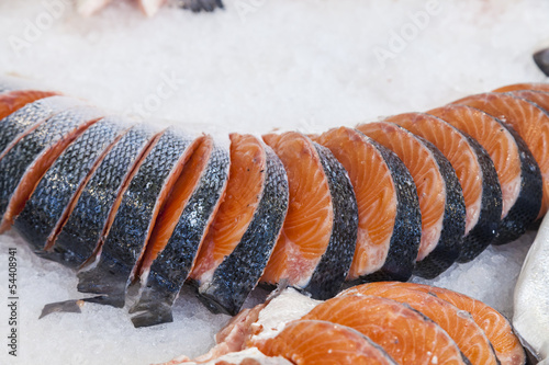Photo: Fresh salmon , fish market Fresh salmon , fish market
