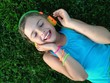 Young girl enjoying music Young girl enjoying music