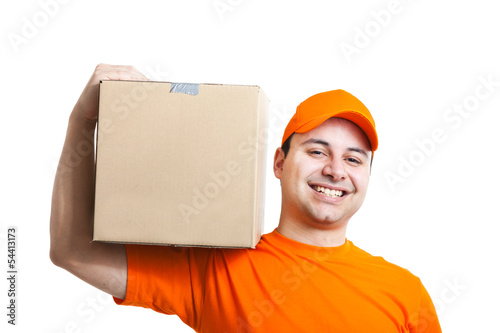 Photo: Portrait of an handsome deliverer Portrait of an handsome deliverer