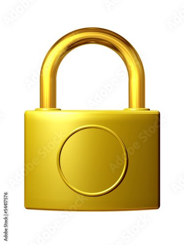 Illustration: golden padlock golden padlock