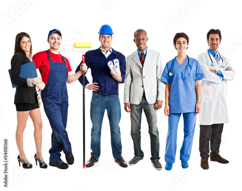 Photo: Group of workers Group of workers