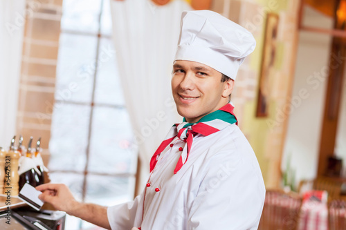Photo: Chef at cafe Chef at cafe