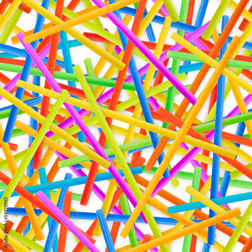 Illustration: Seamless drinking straw background Seamless drinking straw background