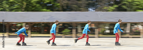 Photo: driving with roller blades driving with roller blades