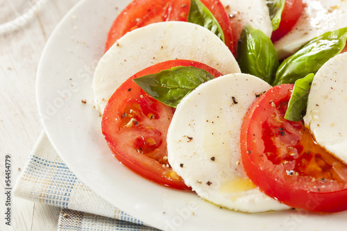 Photo: Homemade Organic Caprese Salad Homemade Organic Caprese Salad