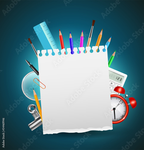 Vector: Back to School Background or Card Back to School Background or Card