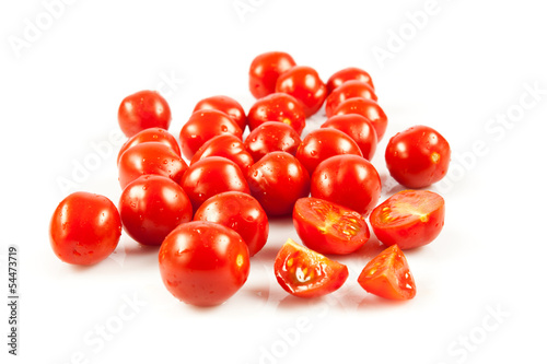 Photo: cherry tomatoes. fresh tomatoes on white background. red tomato cherry tomatoes. fresh tomatoes on white background. red tomato